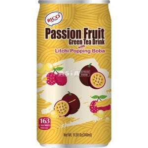 Green Tea Drink Passion Fruit & Boba 24 X 340 ML