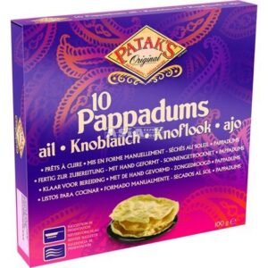 Poppadom Garlic 15 cm 12 X 100 G